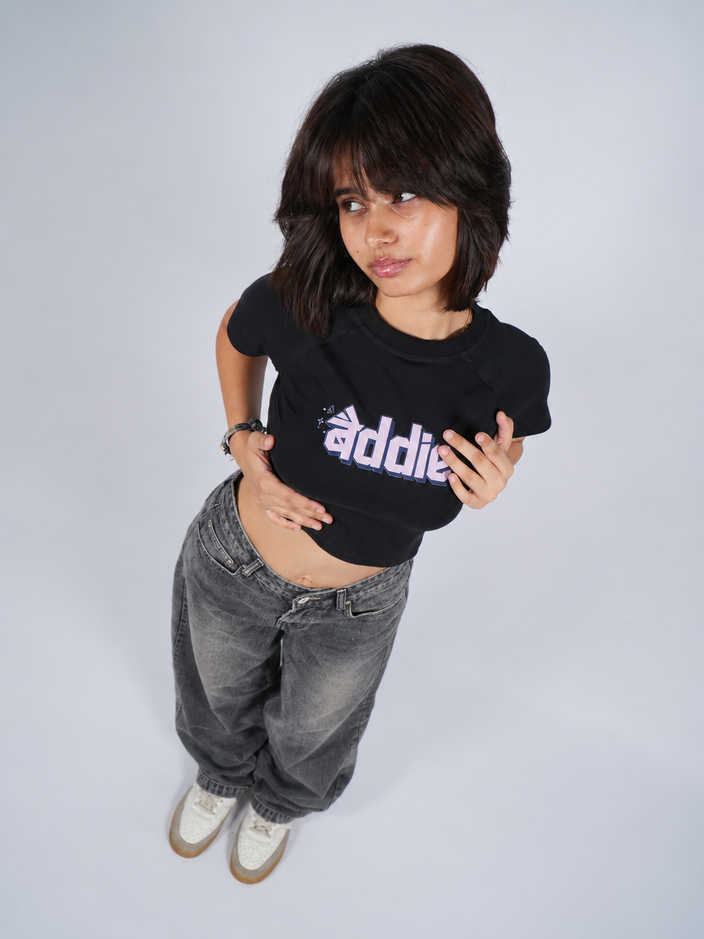 Baddie Crop Tee - Black