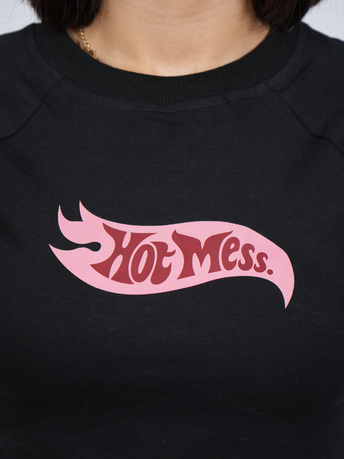 HotMess Crop Tee - Black