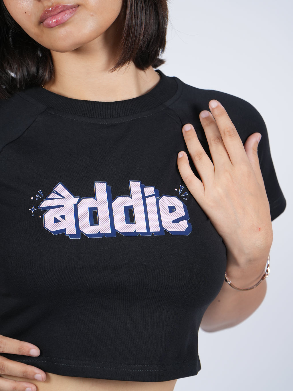 Baddie Crop Tee - Black