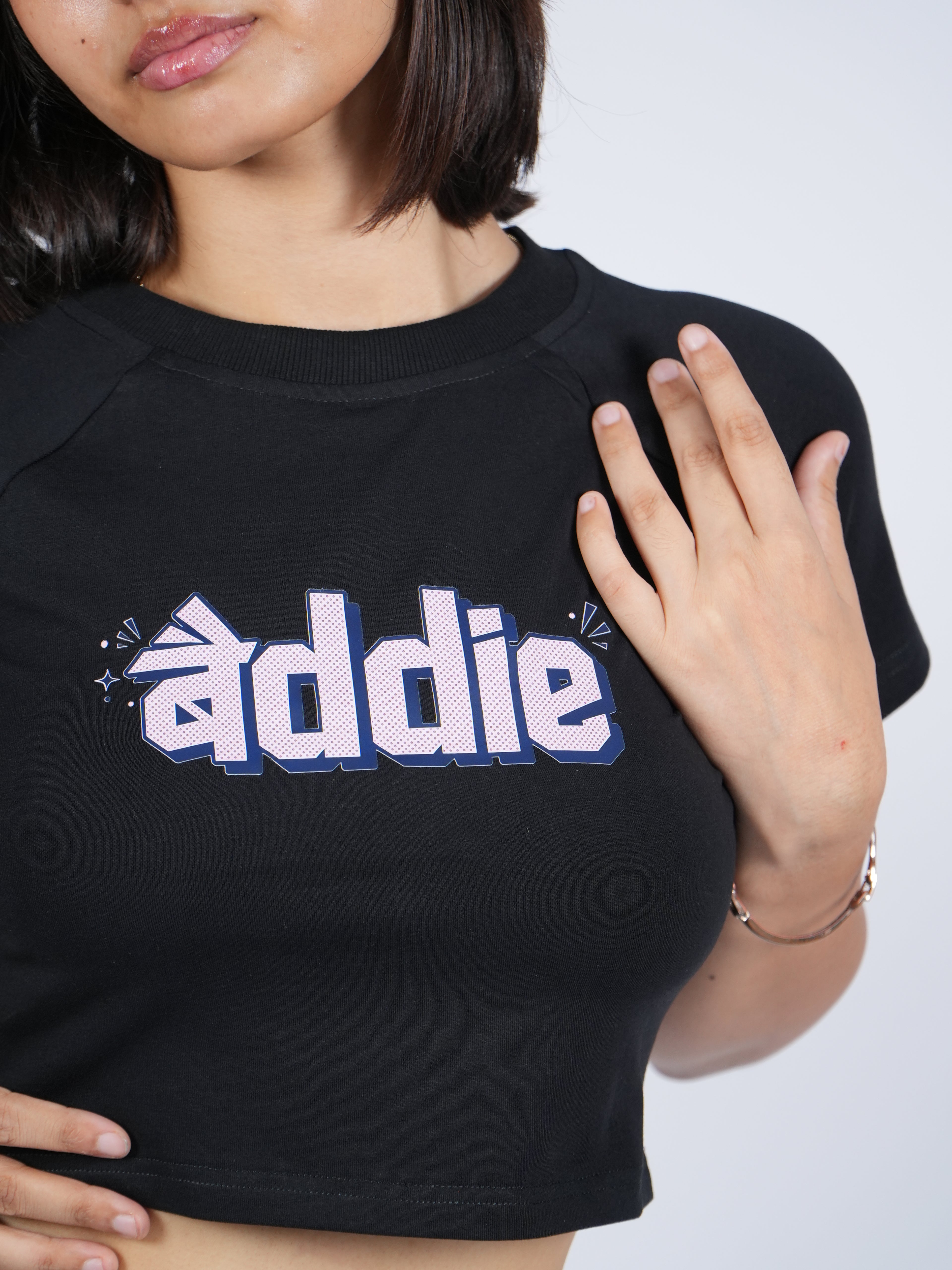 Baddie Crop Tee - Black