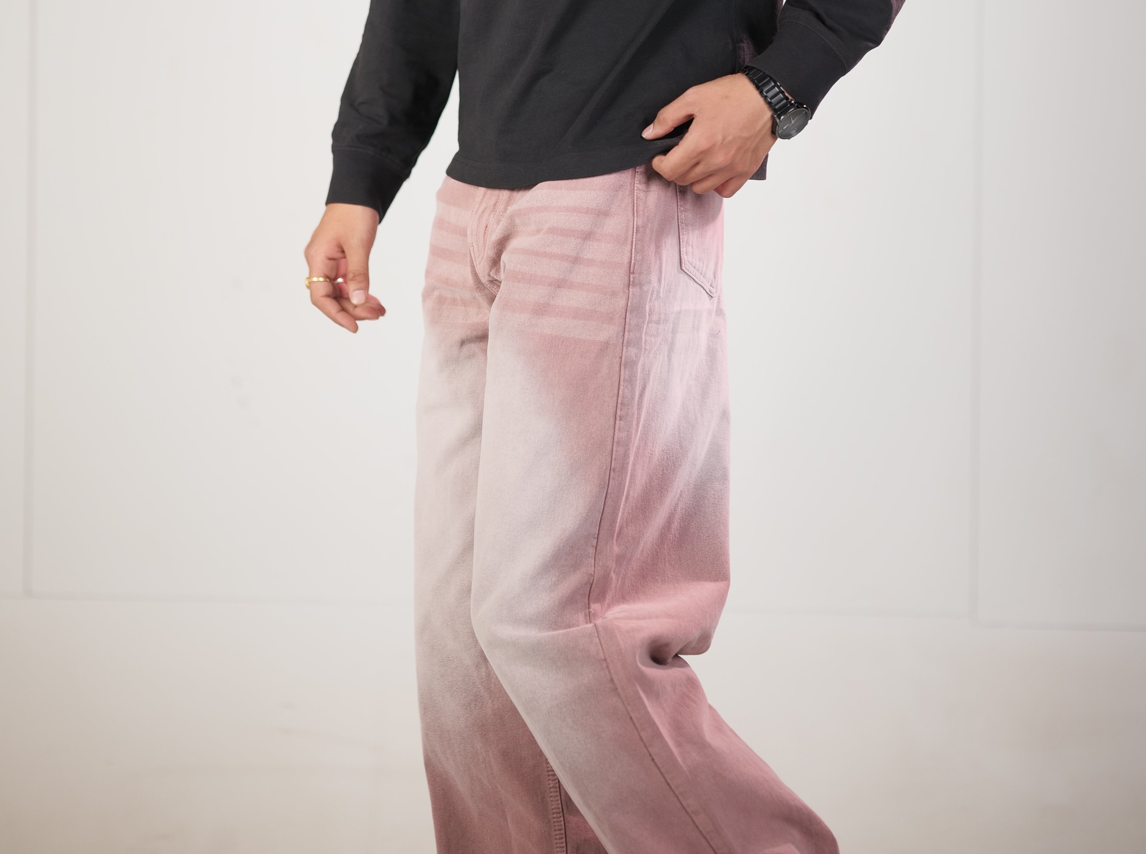 Rose Wash Unisex Wide-Leg Jeans